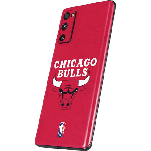 NBA Chicago Bulls Red Distressed Galaxy S20 Fan Edition Skin