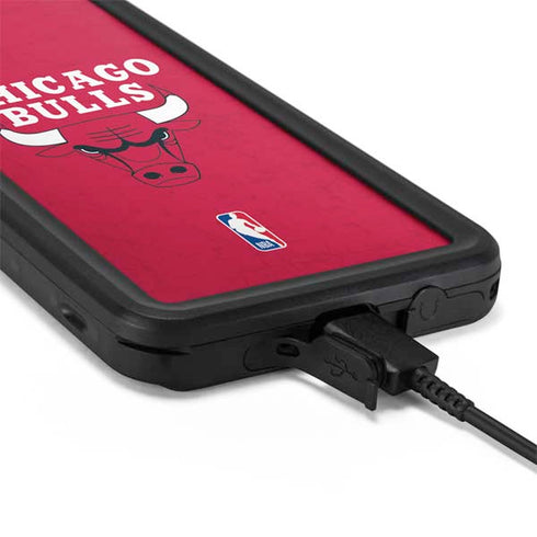 NBA Chicago Bulls Red Distressed Galaxy S20 Plus Waterproof Case