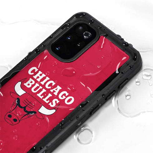 NBA Chicago Bulls Red Distressed Galaxy S20 Plus Waterproof Case
