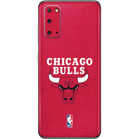 NBA Chicago Bulls Red Distressed Galaxy S20 Skin