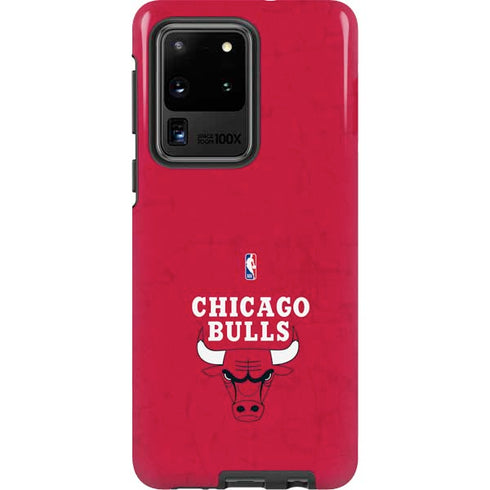 NBA Chicago Bulls Red Distressed Galaxy S20 Ultra 5G Pro Case