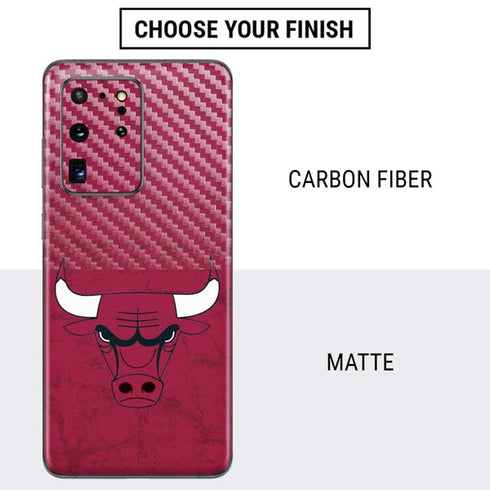 NBA Chicago Bulls Red Distressed Galaxy S20 Ultra 5G Skin