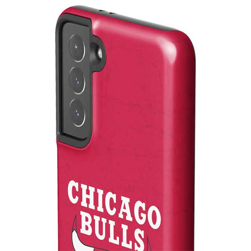NBA Chicago Bulls Red Distressed Galaxy S21 5G Pro Case