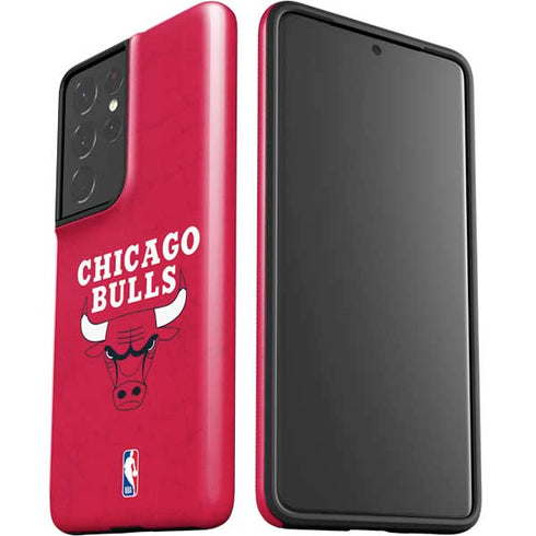 NBA Chicago Bulls Red Distressed Galaxy S21 Ultra 5G Pro Case