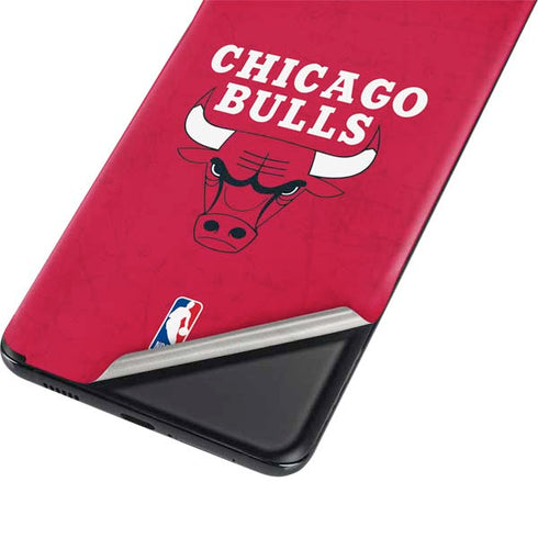 NBA Chicago Bulls Red Distressed Galaxy S21 Ultra 5G Skin