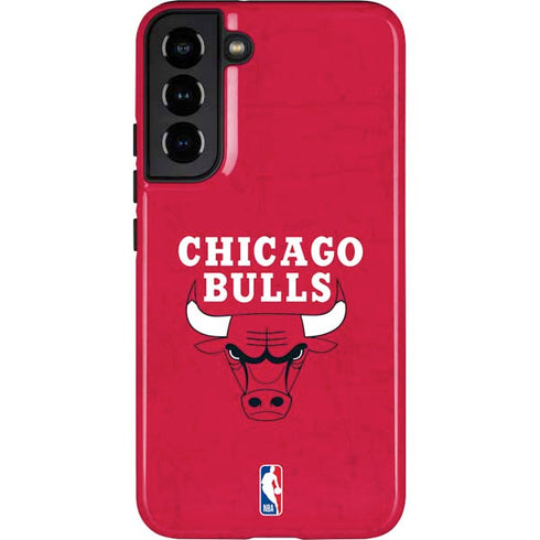 NBA Chicago Bulls Red Distressed Galaxy S22 Plus Pro Case