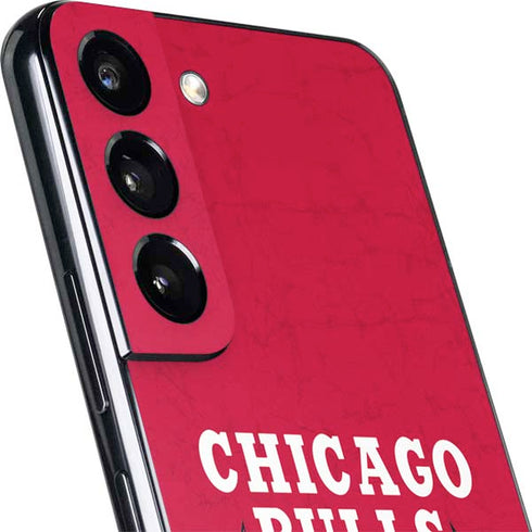 NBA Chicago Bulls Red Distressed Galaxy S22 Plus Skin