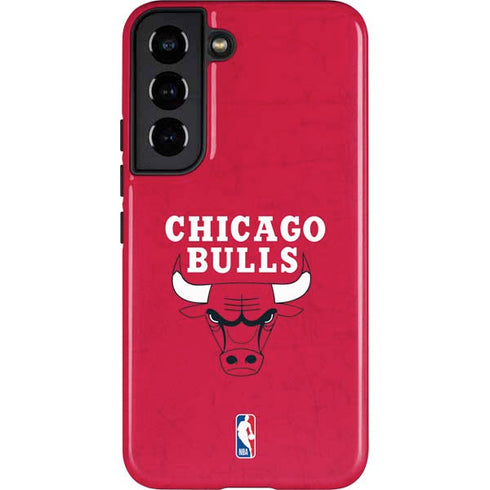 NBA Chicago Bulls Red Distressed Galaxy S22 Pro Case