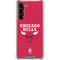 NBA Chicago Bulls Red Distressed Galaxy S23 FE Clear Case