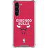 NBA Chicago Bulls Red Distressed Galaxy S23 FE Clear Case