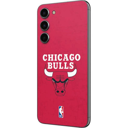NBA Chicago Bulls Red Distressed Galaxy S23 FE Skin