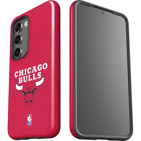 NBA Chicago Bulls Red Distressed Galaxy S23 Pro Case