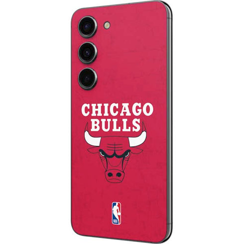 NBA Chicago Bulls Red Distressed Galaxy S23 Skin
