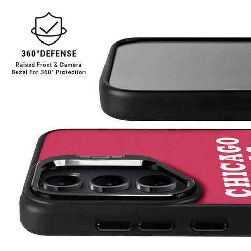 NBA Chicago Bulls Red Distressed Galaxy S24 FE Kickstand Case