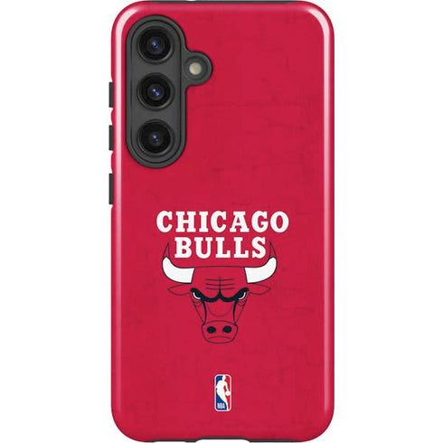 NBA Chicago Bulls Red Distressed Galaxy S24 Plus Impact Case