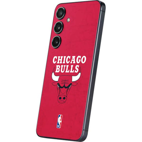 NBA Chicago Bulls Red Distressed Galaxy S24 Plus Skin