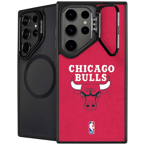 NBA Chicago Bulls Red Distressed Galaxy S24 Ultra Kickstand Case