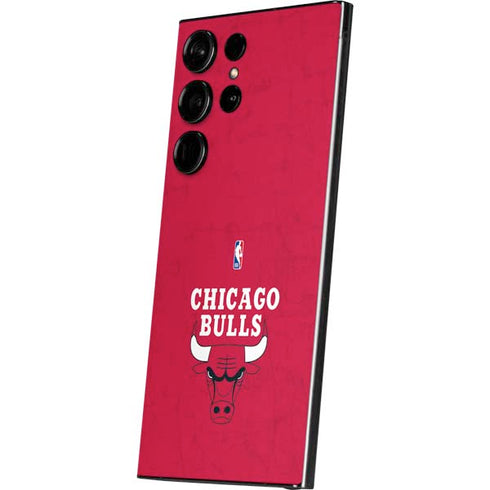 NBA Chicago Bulls Red Distressed Galaxy S24 Ultra Skin