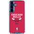 NBA Chicago Bulls Red Distressed Galaxy S25 Clear Case