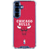 NBA Chicago Bulls Red Distressed Galaxy S25 Plus Clear Case