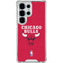 NBA Chicago Bulls Red Distressed Galaxy S25 Ultra Clear Case