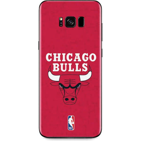 NBA Chicago Bulls Red Distressed Galaxy S8 Skin