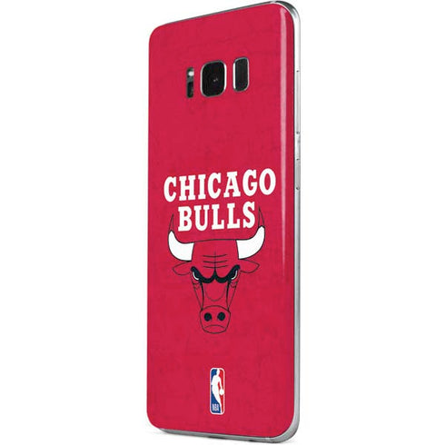 NBA Chicago Bulls Red Distressed Galaxy S8 Skin