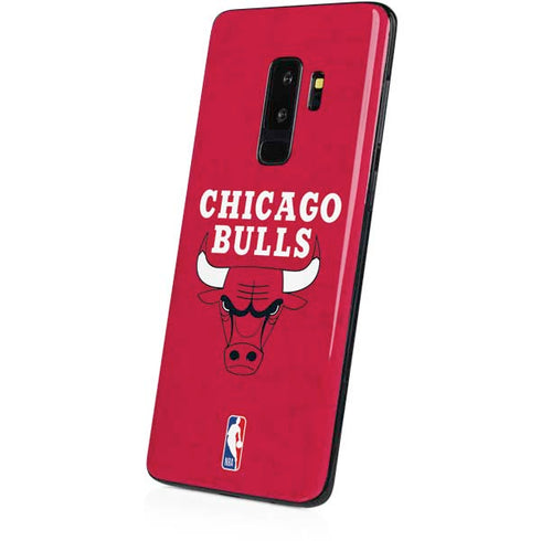 NBA Chicago Bulls Red Distressed Galaxy S9 Plus Skin