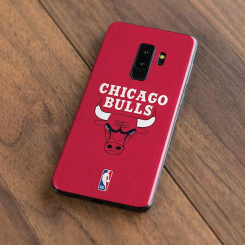 NBA Chicago Bulls Red Distressed Galaxy S9 Plus Skin