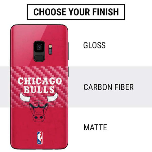 NBA Chicago Bulls Red Distressed Galaxy S9 Skin
