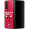 NBA Chicago Bulls Red Distressed Galaxy Z Fold3 5G Skin