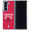 NBA Chicago Bulls Red Distressed Galaxy Z Fold5 5G Clear Case