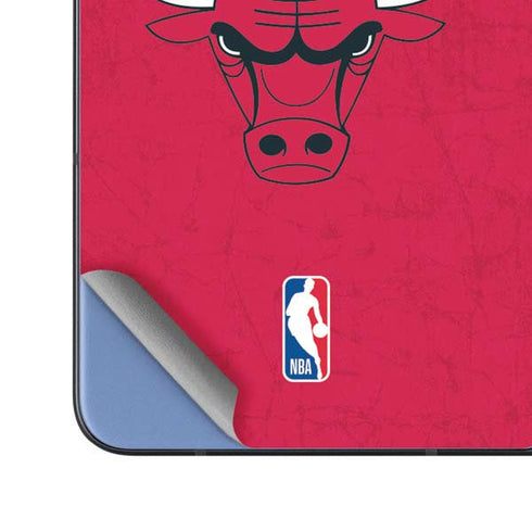 NBA Chicago Bulls Red Distressed Galaxy Z Fold5 5G Skin