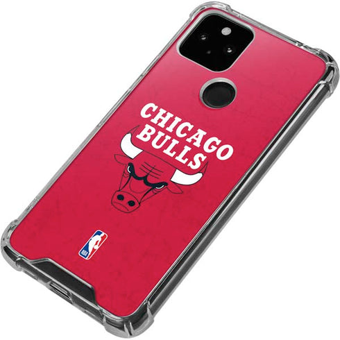 NBA Chicago Bulls Red Distressed Google Pixel 4a 5G Clear Case