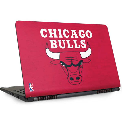 NBA Chicago Bulls Red Distressed Dell Inspiron Skin