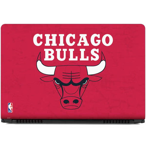 NBA Chicago Bulls Red Distressed Dell Inspiron Skin