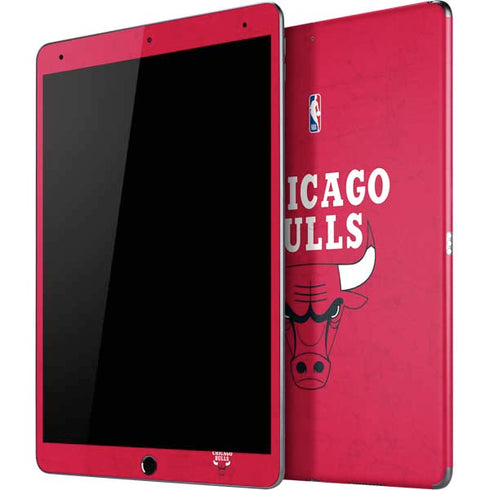 NBA Chicago Bulls Red Distressed iPad Skins