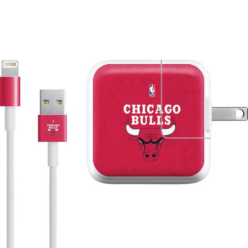 NBA Chicago Bulls Red Distressed iPad Charger (10W USB) Skin