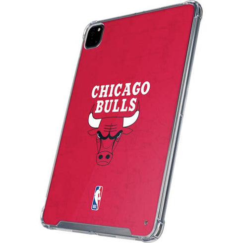 NBA Chicago Bulls Red Distressed iPad Pro 12.9in (2020) Clear Case