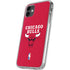 NBA Chicago Bulls Red Distressed iPhone 11 Clear Case
