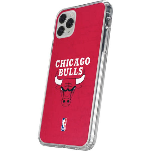 NBA Chicago Bulls Red Distressed iPhone 11 Pro Clear Case