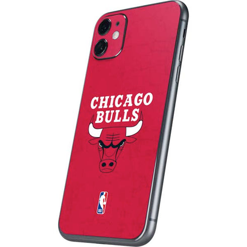 NBA Chicago Bulls Red Distressed iPhone 11 Skin