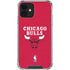 NBA Chicago Bulls Red Distressed iPhone 12 Clear Case