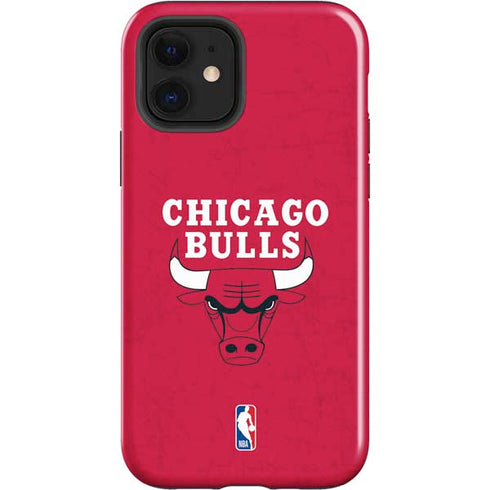 NBA Chicago Bulls Red Distressed iPhone 12 Impact Case