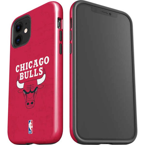 NBA Chicago Bulls Red Distressed iPhone 12 Impact Case
