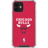 NBA Chicago Bulls Red Distressed iPhone 12 Mini Clear Case