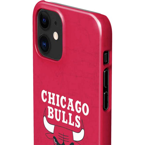 NBA Chicago Bulls Red Distressed iPhone 12 Mini Lite Case