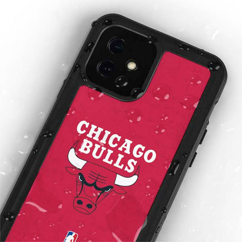 NBA Chicago Bulls Red Distressed iPhone 12 Mini Waterproof Case