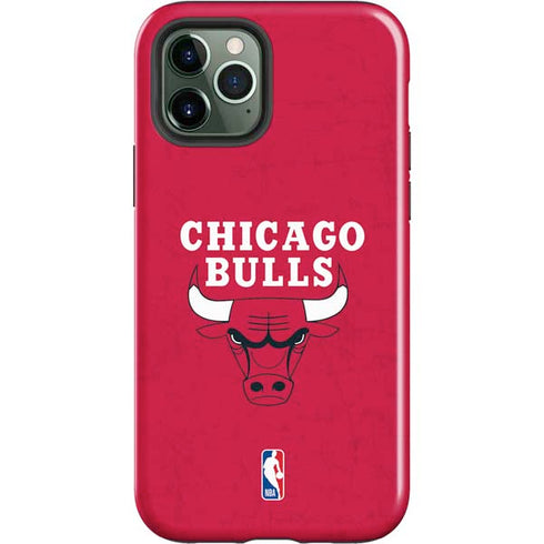 NBA Chicago Bulls Red Distressed iPhone 12 Pro Impact Case
