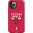 NBA Chicago Bulls Red Distressed iPhone 12 Pro Impact Case